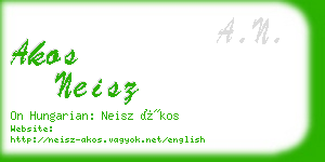 akos neisz business card